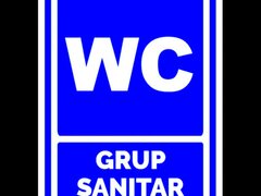 Indicator albastru wc grup sanitar